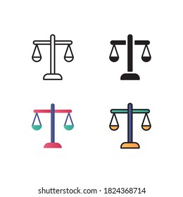 balance icon vector with different style design. isolated with white background
