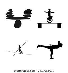 Vektorgrafik-Design der Balance-Icons
