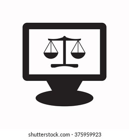 Balance icon, vector illustration. Flat design  