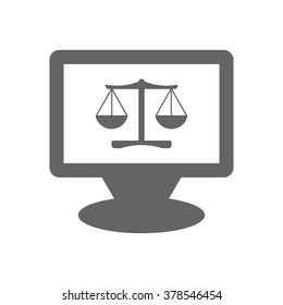 Balance icon, vector illustration. Flat design style