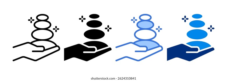 Ilustración vectorial de icono de equilibrio. Estilo de línea simple