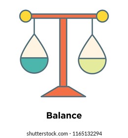 Balance icon vector isolated on white background, Balance transparent sign