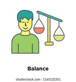 Balance icon vector isolated on white background, Balance transparent sign