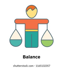 Balance icon vector isolated on white background, Balance transparent sign