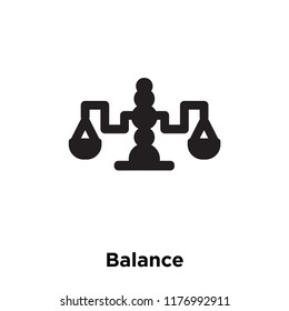 Balance icon vector isolated on white background, logo concept of Balance sign on transparent background, filled black symbol
