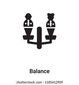 Balance icon vector isolated on white background, logo concept of Balance sign on transparent background, filled black symbol