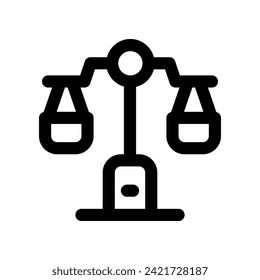 balance icon. vector line icon for your website, mobile, presentation, and logo design.