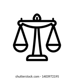 Balance icon vector, scale icon vector illustration