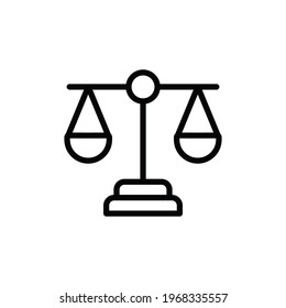 Vector de icono de equilibrio. Señal de escala