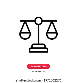 Balance icon vector. Scale sign
