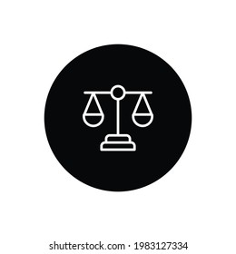 Balance icon vector. Scale sign
