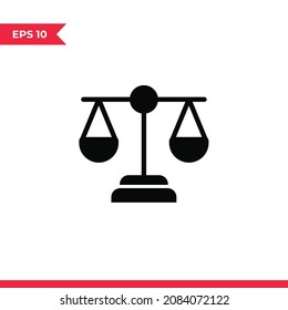 Balance icon vector. Scale sign