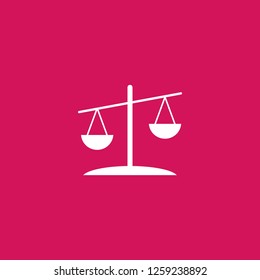 balance icon vector. balance sign on pink background. balance icon for web and app
