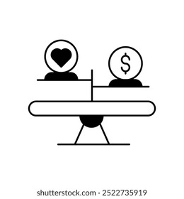 balance icon with white background vector stock illustration