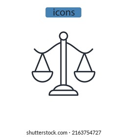 símbolos de balance elementos vectores para web infográfica