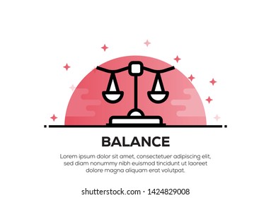 BALANCE AND ILLUSTRATION ICON CONCEPT