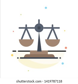 Balance, Ireland, Law Abstract Flat Color Icon Template