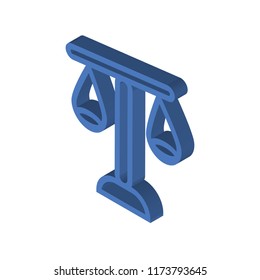 Balance isometric left top view 3D icon