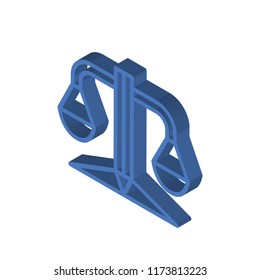 Balance isometric left top view 3D icon