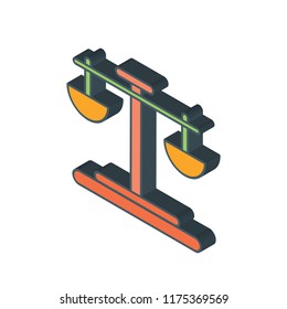 Balance isometric left top view 3D icon