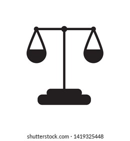 balance of justice icon vector simple design template