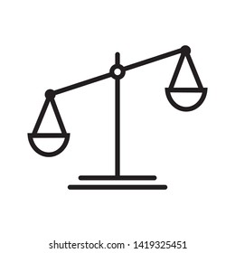 balance of justice icon vector simple design template