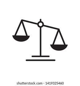 balance of justice icon vector simple design template