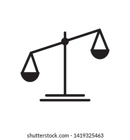 balance of justice icon vector simple design template