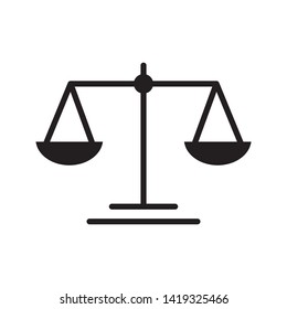 balance of justice icon vector simple design template