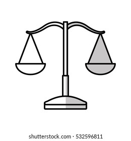 balance justice isolated icon vector illustration design