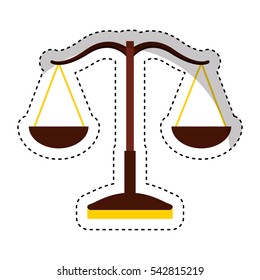 balance justice isolated icon vector illustration design