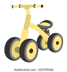 Balance kid bike isolated. Flat design icon vector illustration.