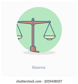 Balance or Legal Icon Concept