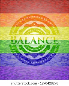 Balance lgbt colors emblem 