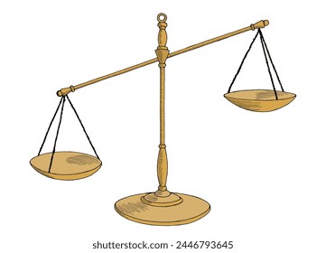 Balance libra graphic color isolated sketch illustration vector