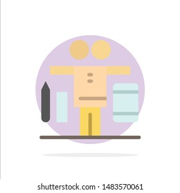 Balance, Life, Play, Work Abstract Circle Background Flat color Icon