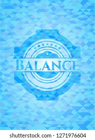 Balance light blue mosaic emblem