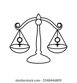 Balance line art illustration design