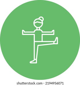 Balance line circle icon vector image. Can also be used for web apps, mobile apps and print media.