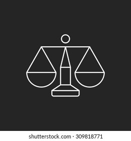 Balance line icon