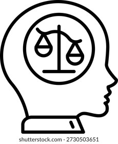 Diseño de icono de Vector de línea de equilibrio