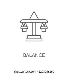 Balance linear icon. Balance concept stroke symbol design. Thin graphic elements vector illustration, outline pattern on a white background, eps 10.