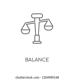 Balance linear icon. Balance concept stroke symbol design. Thin graphic elements vector illustration, outline pattern on a white background, eps 10.