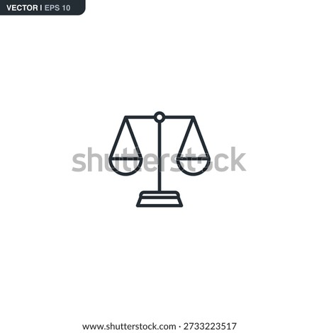 Balance, linear style sign for mobile concept and web design. Symbol, logo illustration. Pixel perfect vector graphics