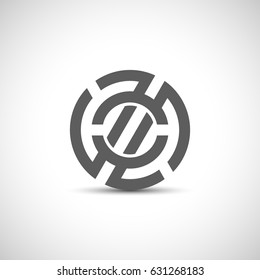 Balance logo. Circle logo template. Design element. Round connection logo. 