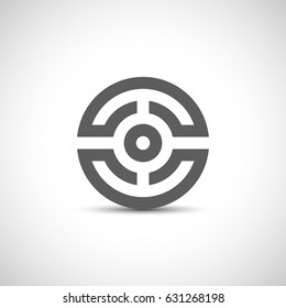Balance logo. Round connection logo. Circle logo template. Design element. 
