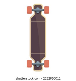 Balance longboard icon cartoon vector. Shape board. Desk urban