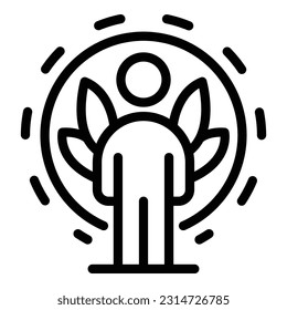 Balance man energy icon outline vector. Body mental. Mind health