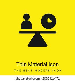 Balance minimal bright yellow material icon