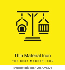 Balance minimal bright yellow material icon
